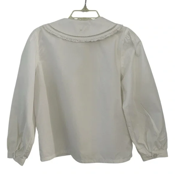 Vintage Laura Ashley ‘Mother & Child’ Blouse with Lace Trim Peter Pan Collar - Picture 2 of 10